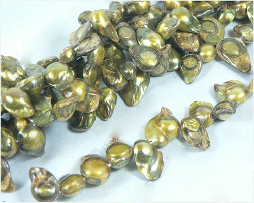 16 inches 8-13mm Copper Blister Pearls Loose Strand