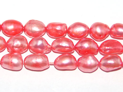 16 inches 8-10mm Pink Baroque Pearls Loose Strand
