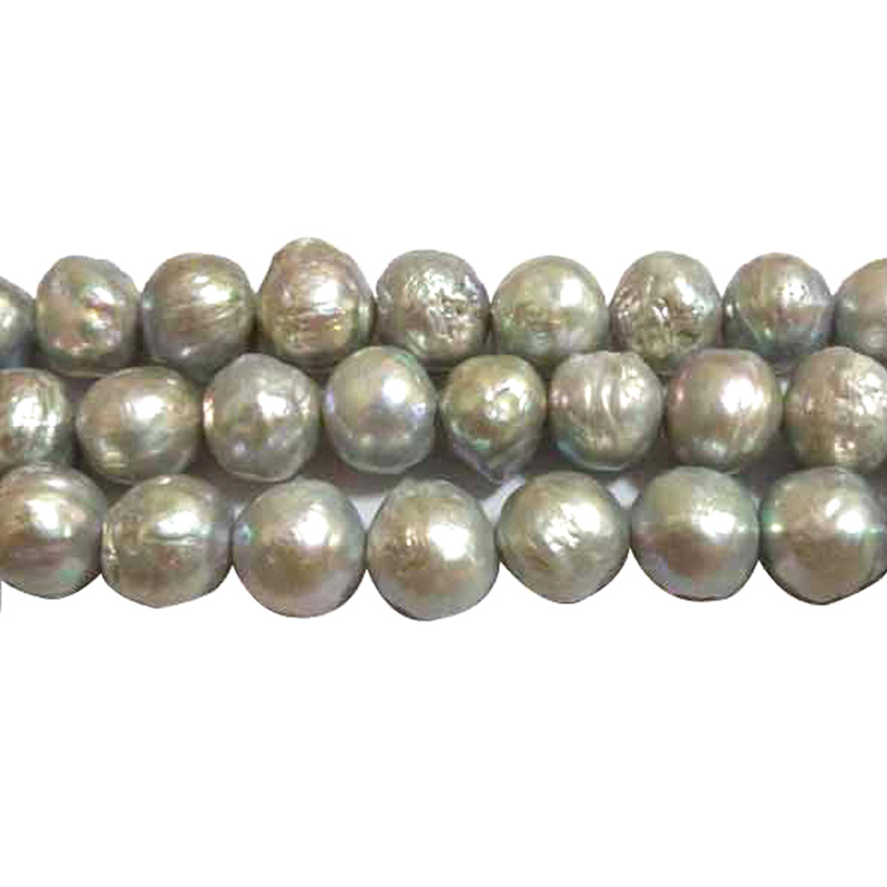 16 inches 11-12mm Gray Baroque Pearls Loose Strand