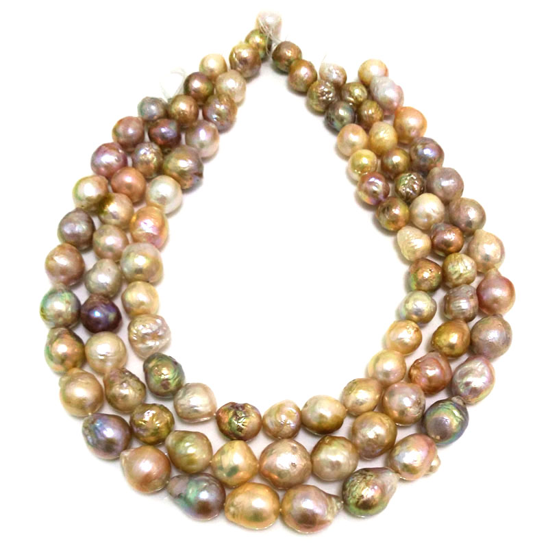 16 inches 14-16mm Natural Multicolor Pearls Loose Strand