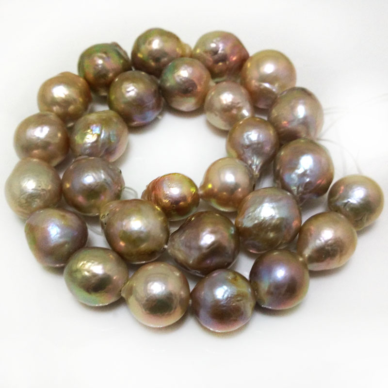 16 inches 14-22mm AA+ High Luster Natural Lavender Baroque Pearls Loose Strand
