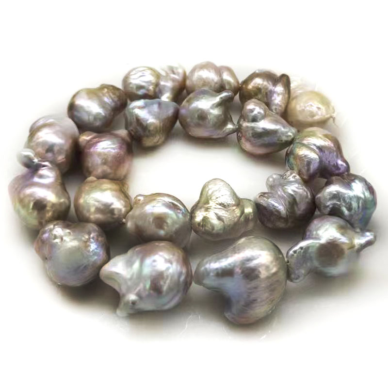 16 inches 18-22mm Natural Lavender Baroque Fireball Pearls Loose Strand