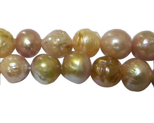 16 inches 12-13mm Natural Pink&Lavender Baroque Pearls Loose Strand