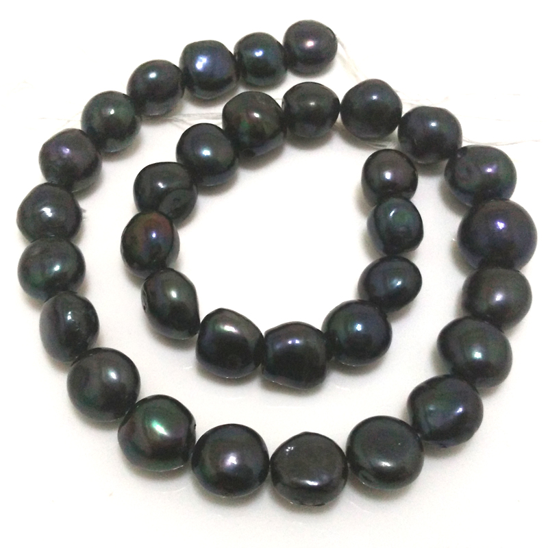 16 inches 12-15mm AA+ Black Baroque Pearls Loose Strand