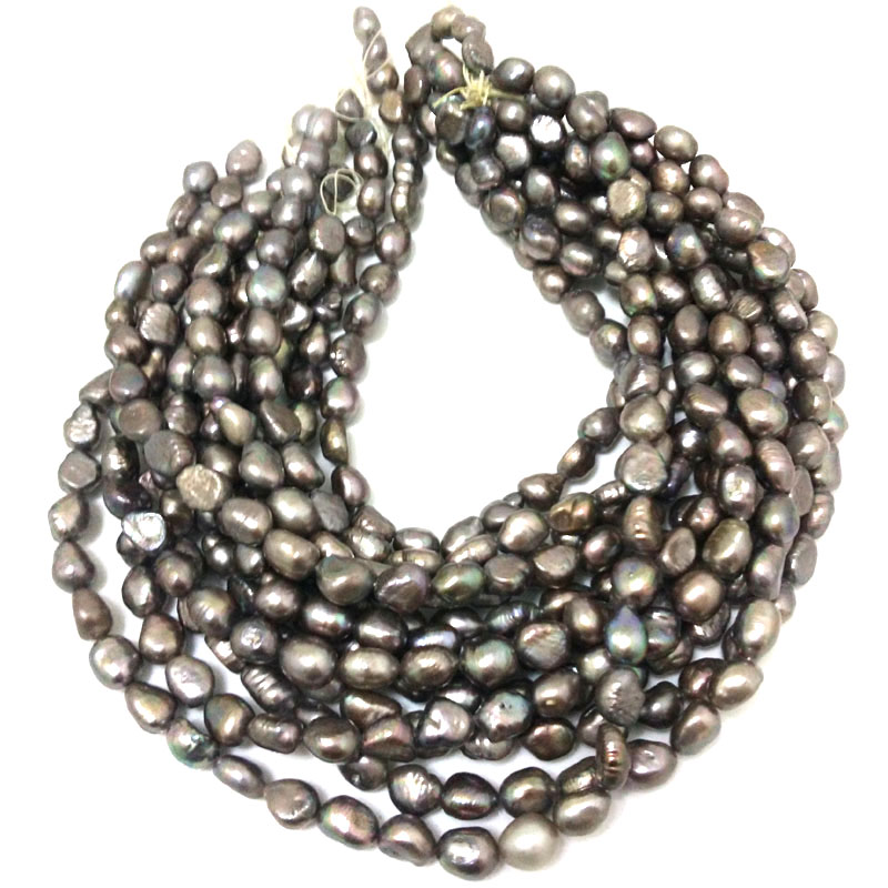 16 inches 13-15mm Black Baroque Pearls Loose Strand
