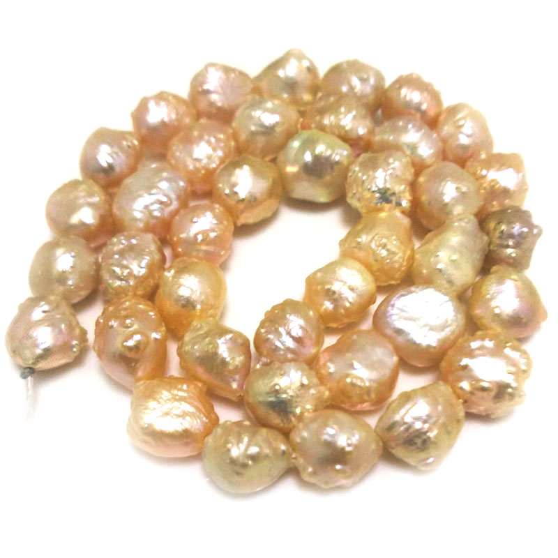 16 inches 10-11mm Natural Pink Drusy Baroque Pearl Loose Strand