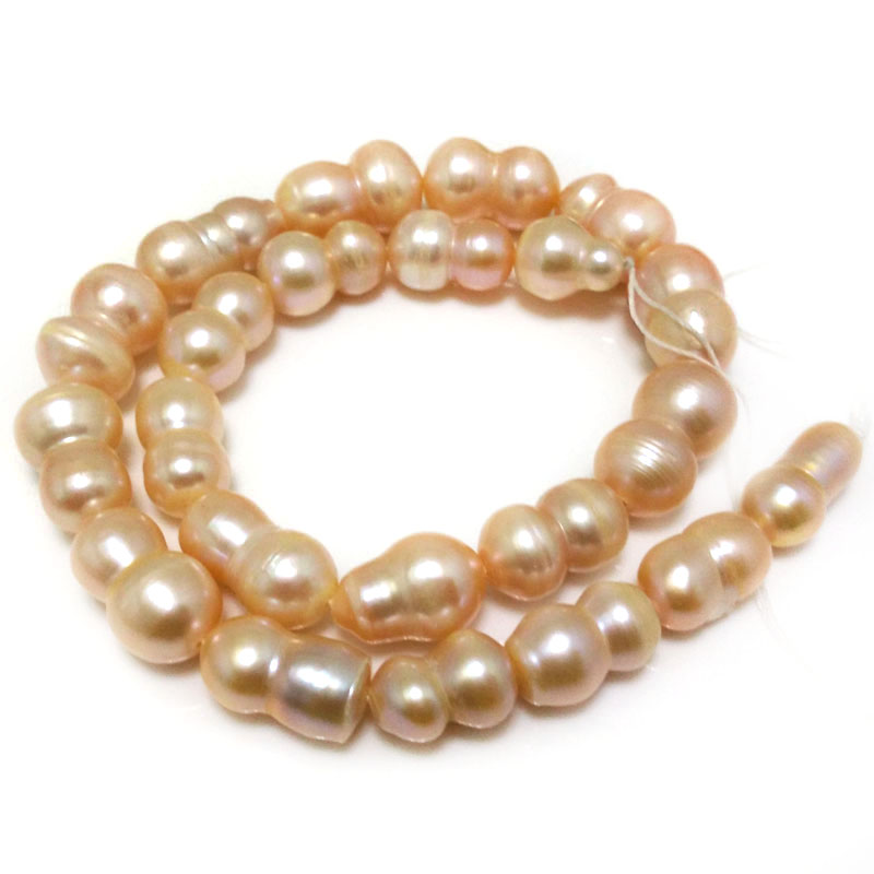 16 inches 13-20mm Natural Pink Peanut Baroque Pearls Loose Strand