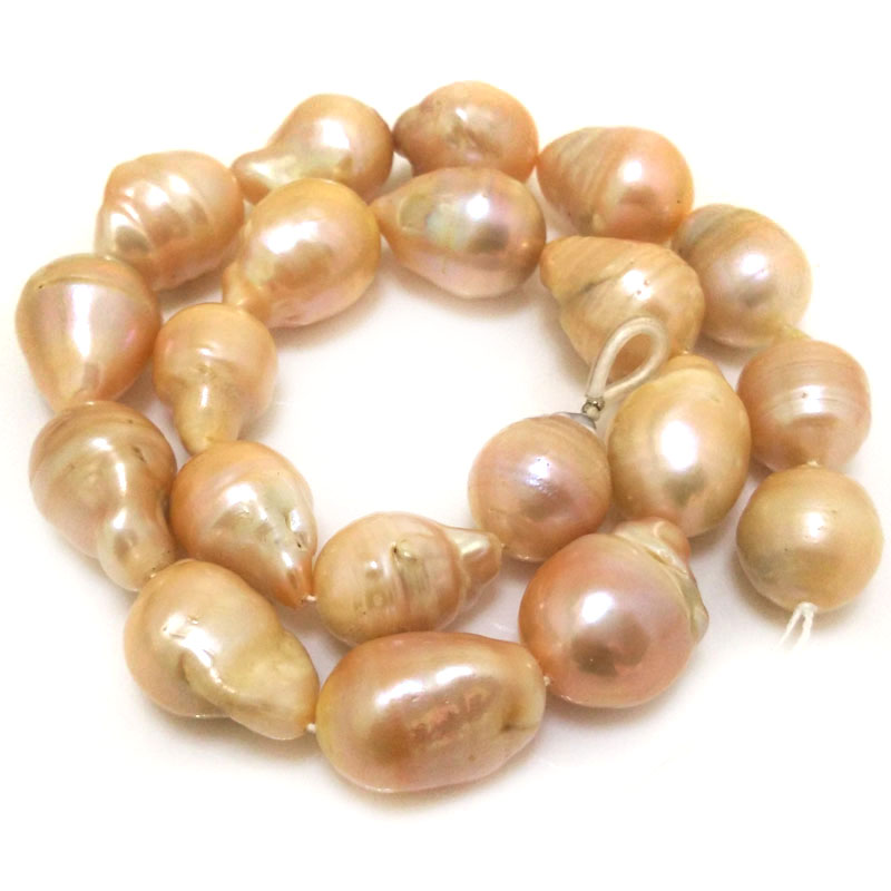 16 inches 18-20mm Natural Pink Baroque Pearls Loose Strand
