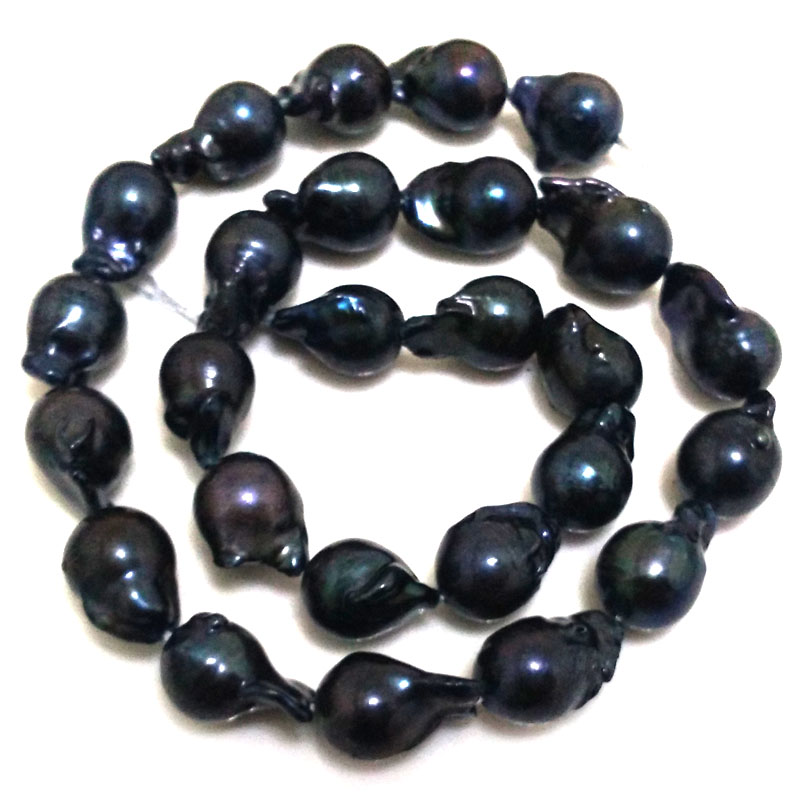 16 inches 18-22mm Black Baroque Pearls Loose Strand