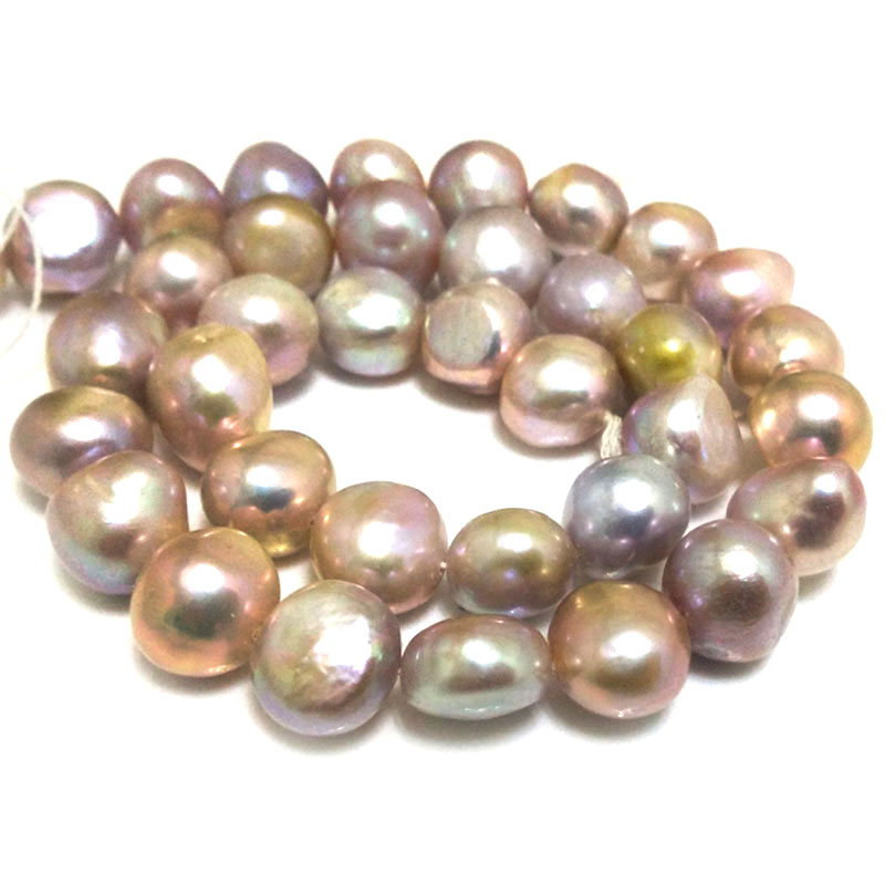 16 inches 11-13mm AA+ Natural Lavender Baroque Pearl Loose Strand