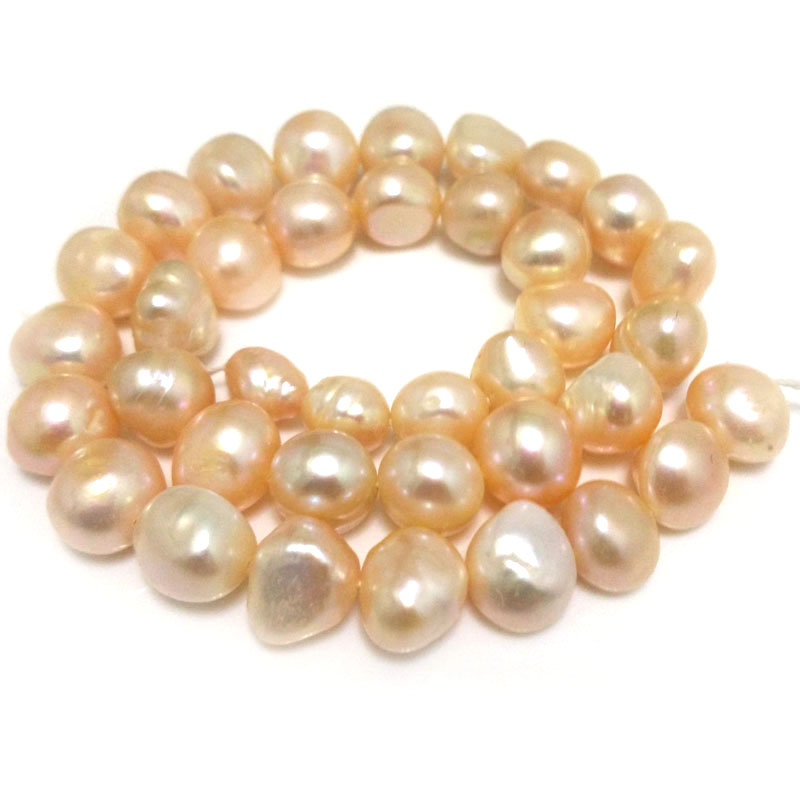16 inches 11-13mm AA+ Natural Pink Baroque Pearls Loose Strand