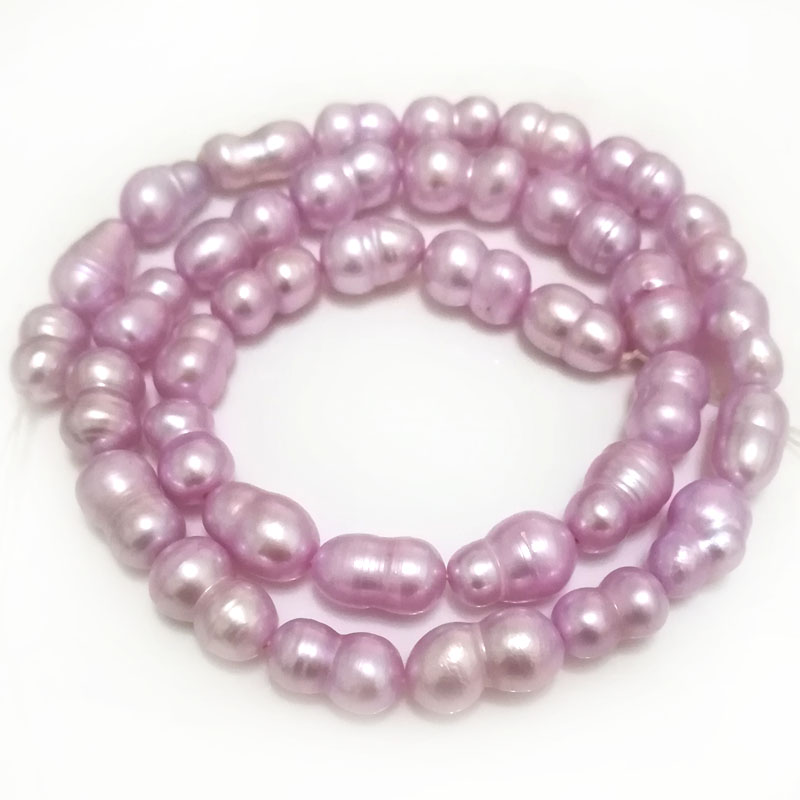 16 inches 8x17mm Lilac Peanut Shaped Freshwater Pearls Loose Strand