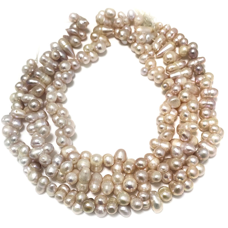 16 inches 10-20mm Natural Lavender Vertically Drilled Baroque Pearls Loose Strand