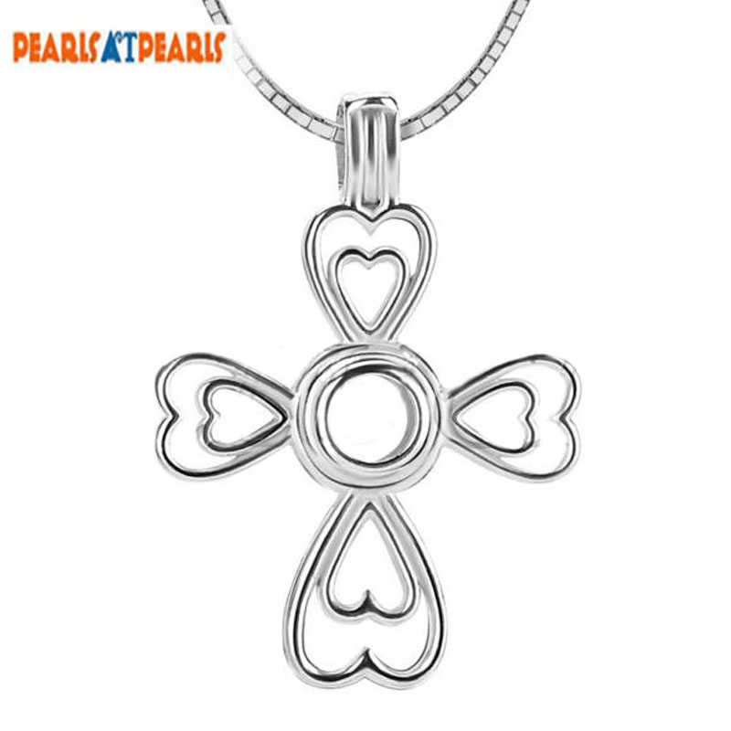 Wholesale 925 Sterling Silver Fashion Women Cross Wish Cage Pendent