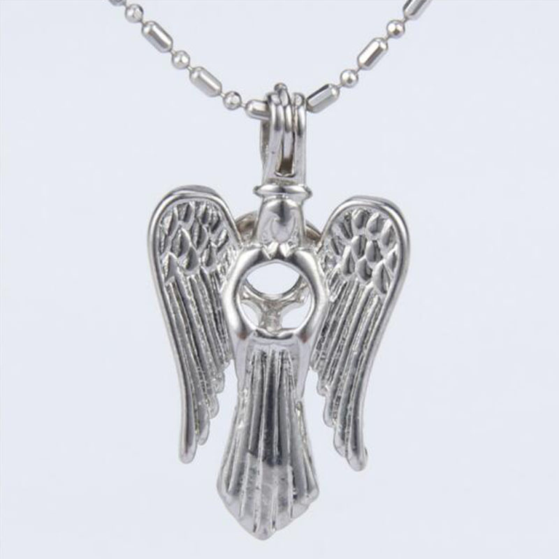 Wholesale 925 Sterling Silver Eagle Wish Pearl Cage Pendent
