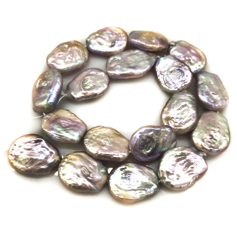 16 inches 18x22mm Natural Lavender Large Seed Shaped Coin Pearls Loose Strand