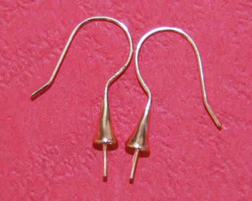 14K Solid Yellow Solid Gold Earring Hook,Sold by Pair