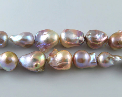 16 inches 13-18mm Natural Lavender Baroque Pearls Loose Strand