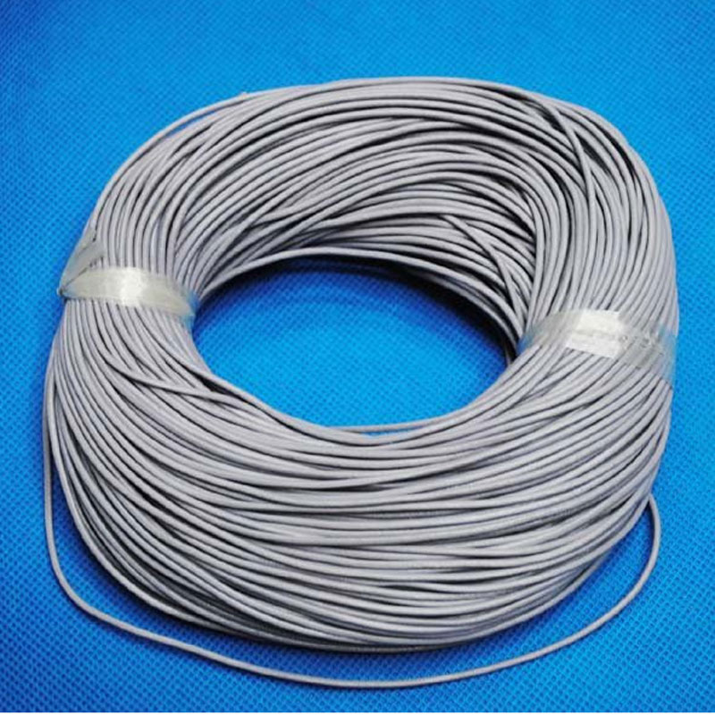 10M 1.5mm Round Real Leather Jewelry Cord Gray Beading Cord