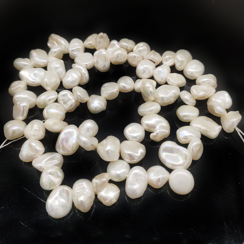 16 inches 7-8mm White Keshi Pearls Loose Strand