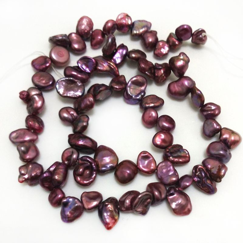 16 inches 10-11mm Violet  Keishi Pearls Loose Strand