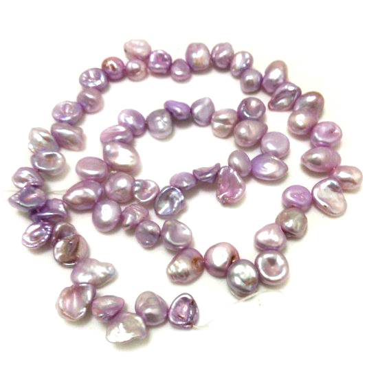 16 inches 9-10mm Light Purple Keshi Pearls Loose Strand