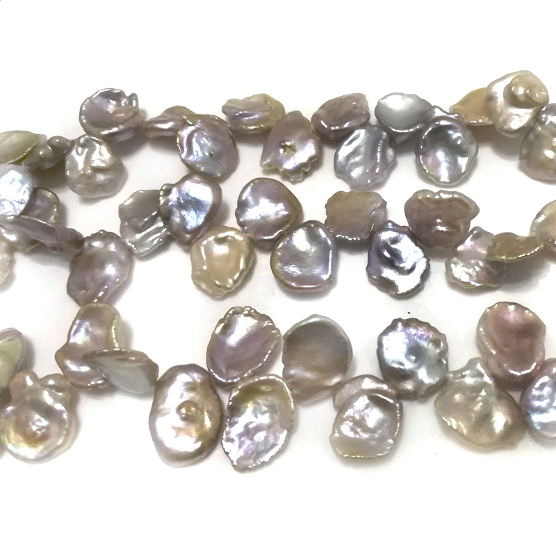 16 inches 20-25mm Lavender Leaf Shaped Keshi Pearls Loose Strand
