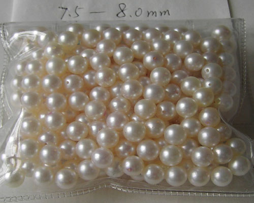 7.5-8.0 mm AAA White Loose Akoya Pearls,Sold by Pair