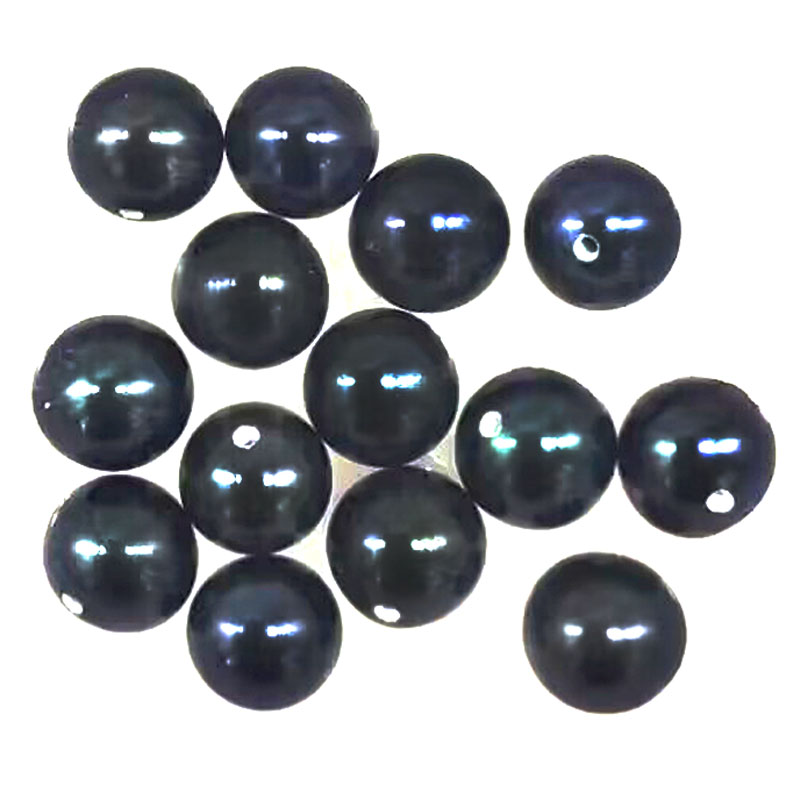 8.5-9mm AAA Black Half Drilled Natural Loose Akoya Pearls,Sold by Piece