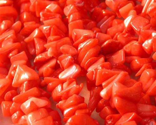 16 inches 3-7mm Red Nugget Natural Coral Beads Loose Strand