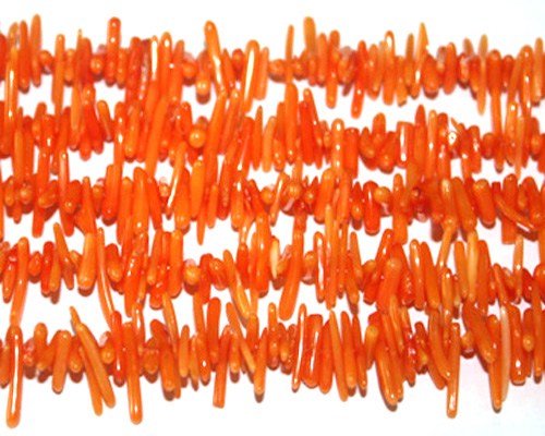 16 inches 4-7mm Orange Bamboo Branch Coral Beads Loose Strand