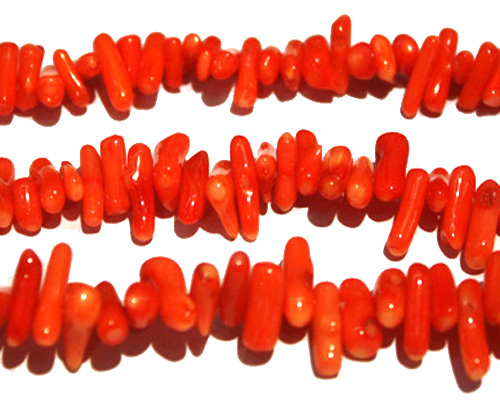 16 inches 4-7mm Red Bamboo Branch Coral Beads Loose Strand