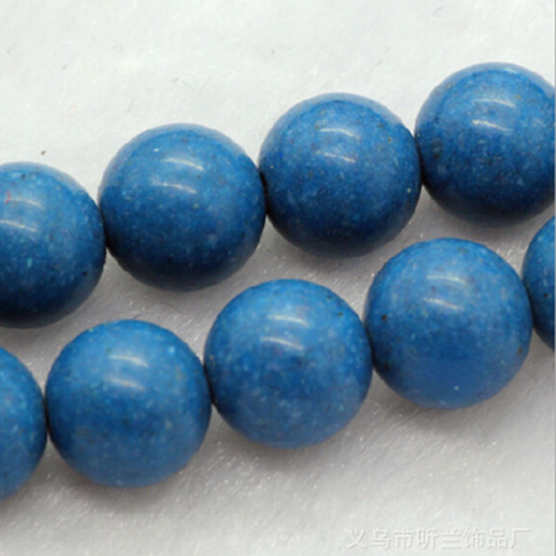 Wholesale 16 inches Blue Round Coral Beads Loose Strand