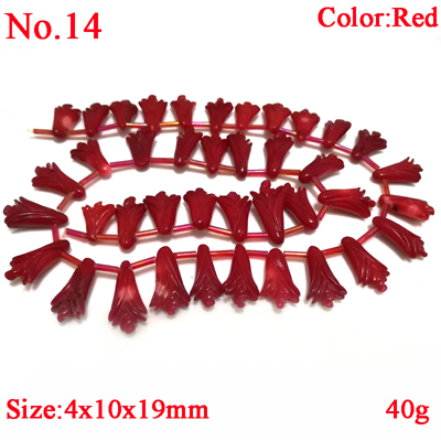 16 inches 4x18x20mm Red Flat Flower Hand Carved Coral Beads Loose Strand