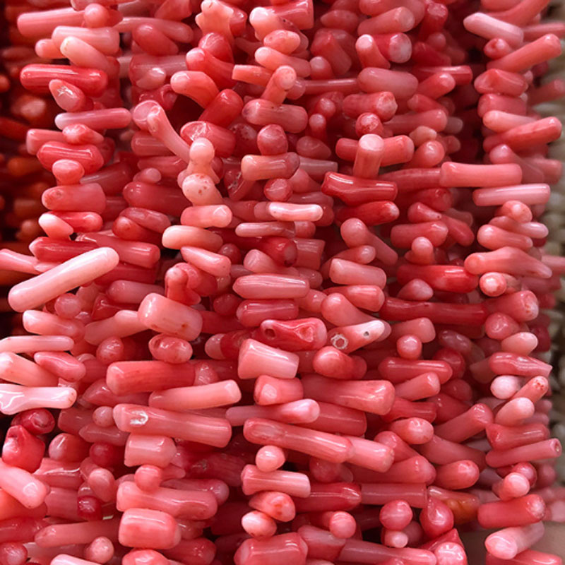 16 inches 4-7mm Pink Branch Bamboo Coral Beads Loose Strand