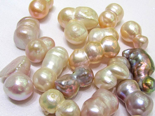 12-15mm AA Pink Peanut Shaped Loose Freshwater Pearls,Sold by Piece