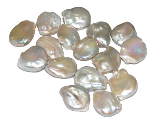 20-30mm Natural White Loose Flat Baroque Coin Pearls,Sold by Piece