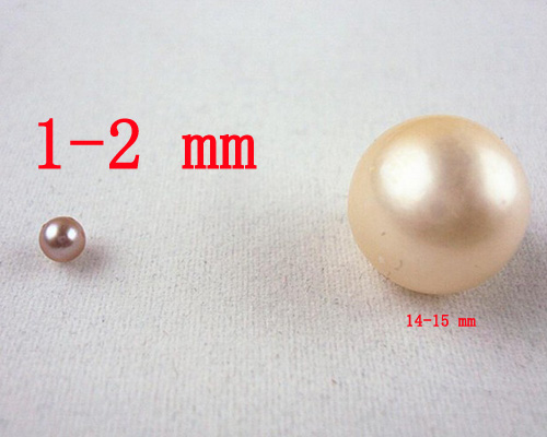 Wholesale 1-2mm AAA Round Undrilled Loose Seed Freshwater Pearl,Sold by Piece