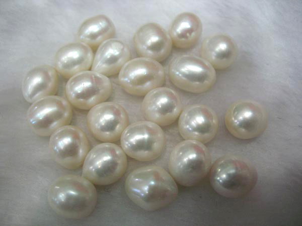 11-12mm Teardrop Shaped White Freshwater Loose Pearls,Sold by Piece