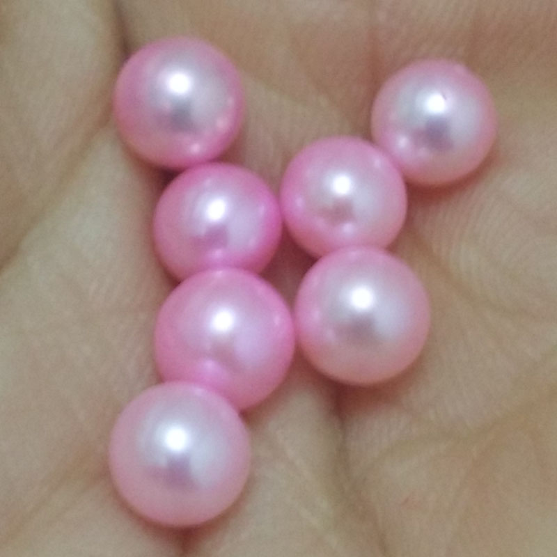 Wholesale AA+ Light Pink Round Loose Oyster Pearl,Sold by Piece