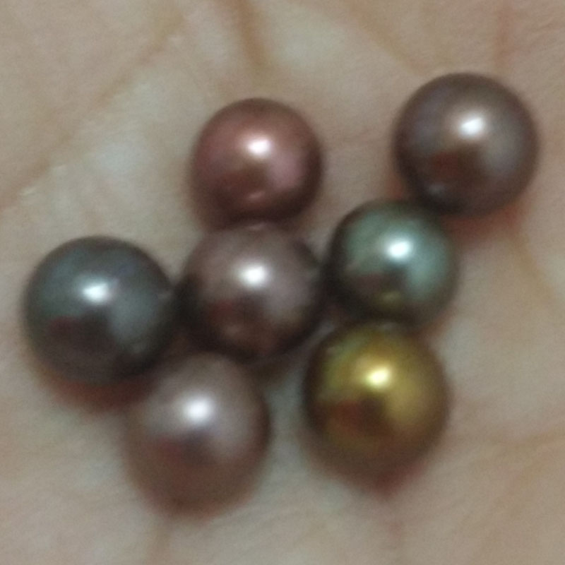 Wholesale AA+ Dark Gray Round Loose Oyster Pearls,Sold by Piece