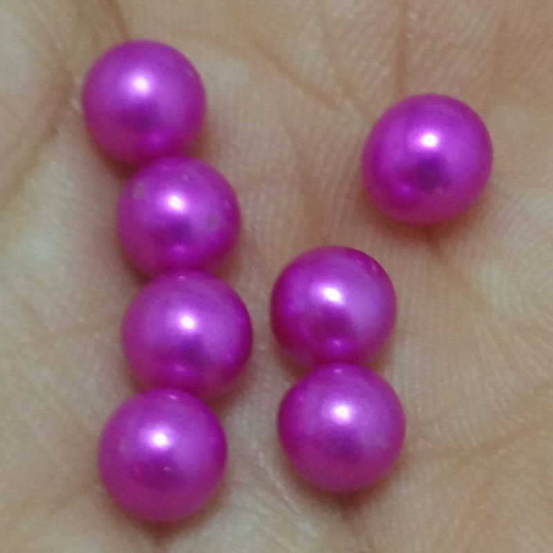 Wholesale AA+ Magenta Round Loose Oyster Pearls,Sold by Piece