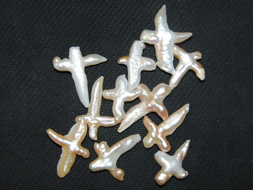 Wholesale 20-50mm Cross Shaped Freshwater Pearls,Sold by Piece