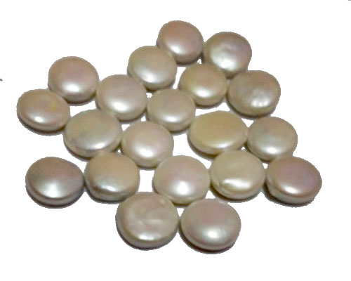 15-16mm AAA Good Nacre White Coin Pearls,Sold By Piece