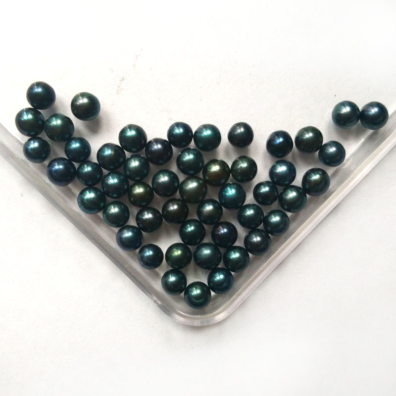 3-4mm AA+ Round Peacock Natural Freshwater Loose Pearls,Sold by Lot,100 Pcs per Lot