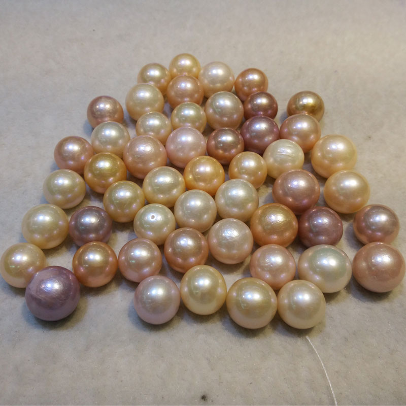 14-17mm AA Natural Multicolor Loose Edison Round Pearls,Sold by Piece