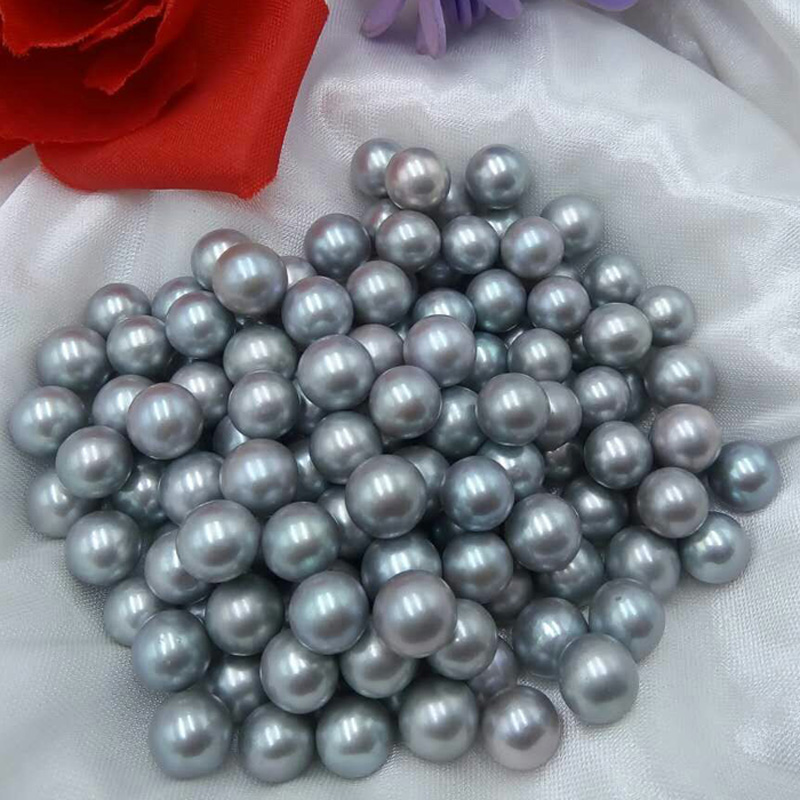 Wholesale AA+ High Luster 9-10mm Silver Round Loose Pearls,Sold by Piece