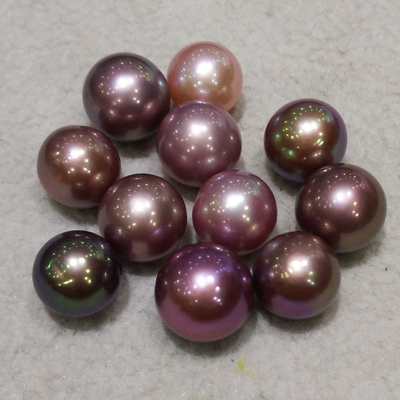 Wholesale 12-13mm AAA High Luster Lavender Round Loose Pearls,Sold by Piece