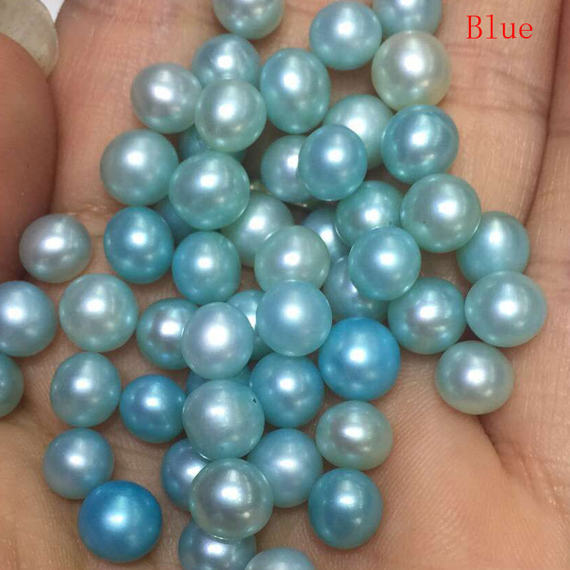 Wholesale AA+ Teal Blue High Luster Natural Round Loose Oyster Pearls,Sold by Piece