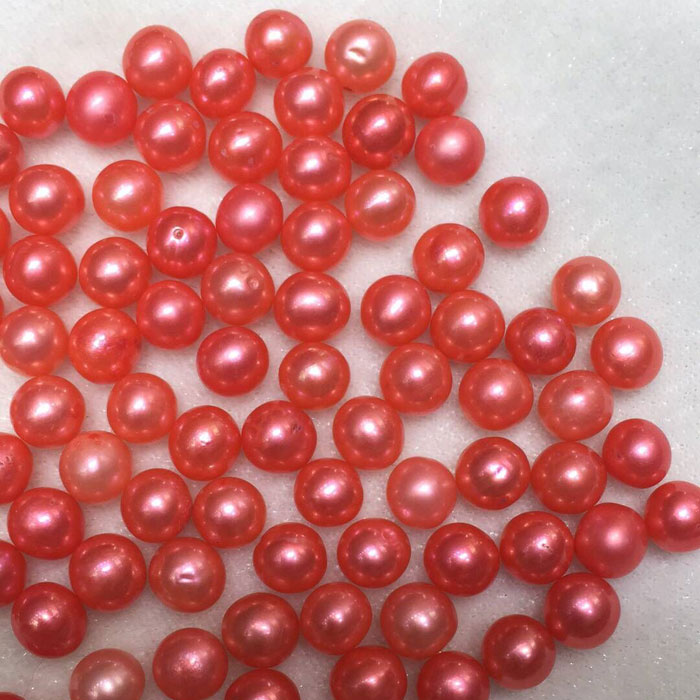 Wholesale AA+ Red High Luster Natural Round Loose Oyster Pearls,Sold by Piece